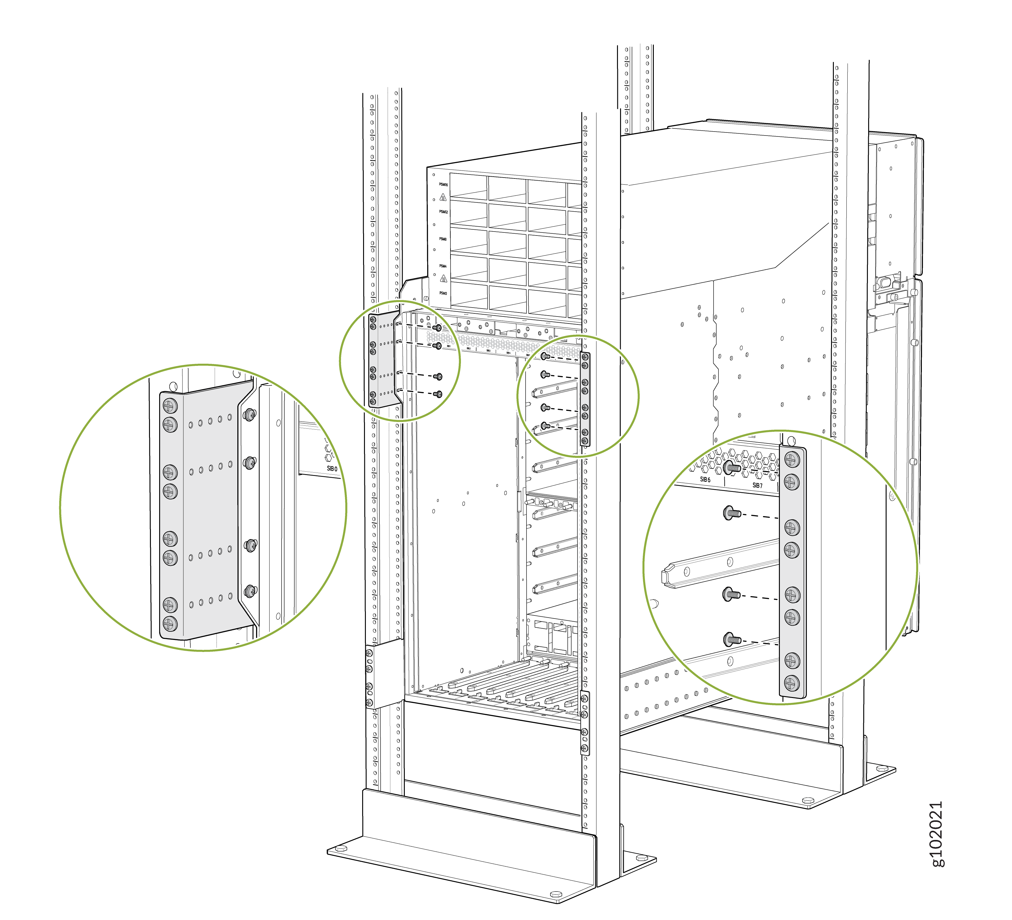 Attach the Chassis to the Rear-Mounting Brackets When the Chassis Is Inside the Rack Posts