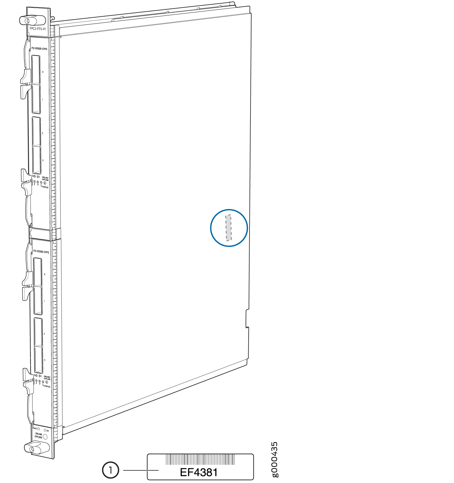 FPC2-PTX-P1A Serial Number Label