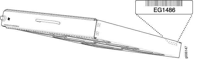 Horizontal Fan Tray Serial Number Label