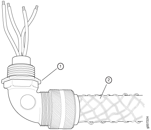 Retaining Nut on a Three-Phase Delta AC Power Cord