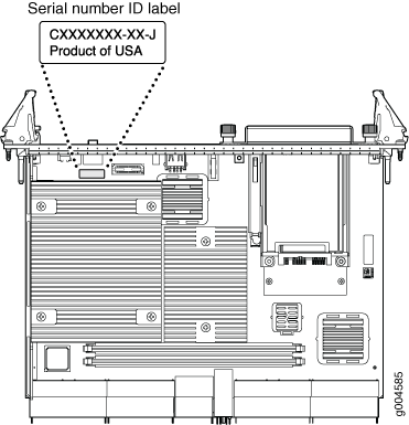 Routing Engine Serial Number Label