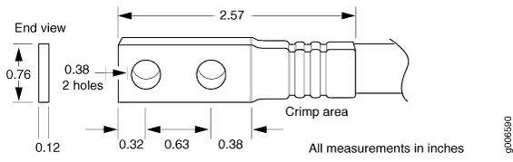 0-AWG Grounding Cable Lug