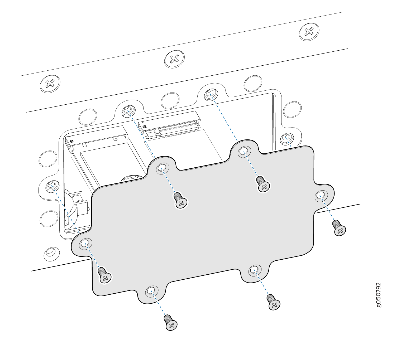 Removing or Replacing Flat-head Screws in the Access Door