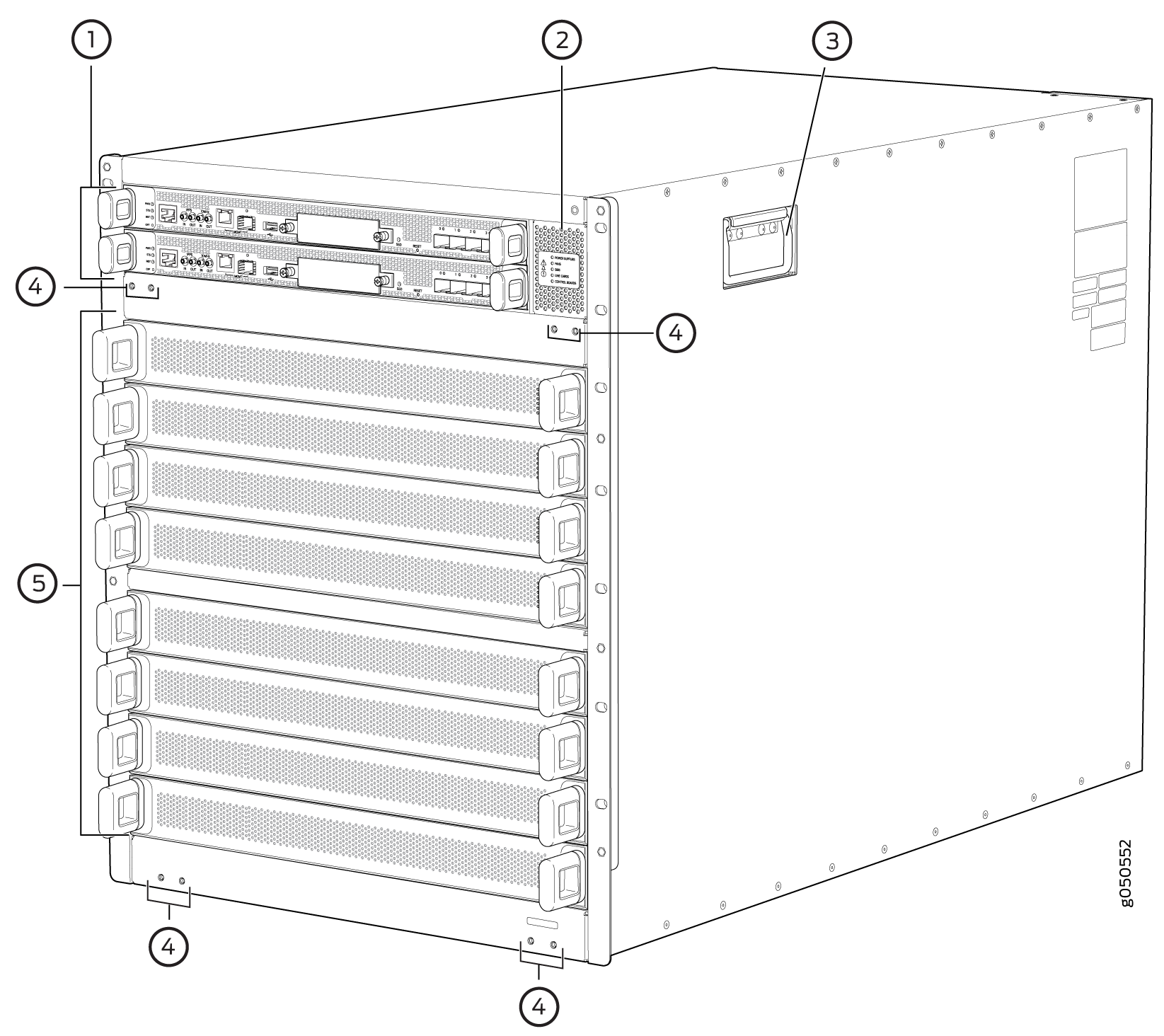 QFX10008 Chassis Front