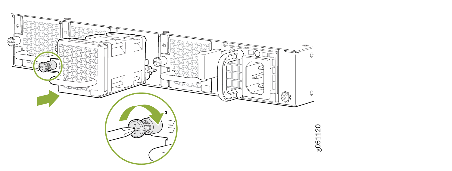 Install a Fan Module in a QFX5120-32C Switch