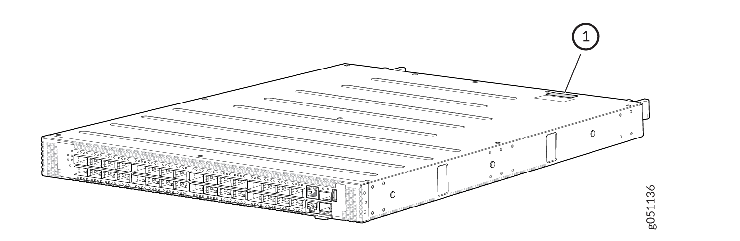 Location of the Chassis Serial Number ID Label on QFX5120-32C Switches
