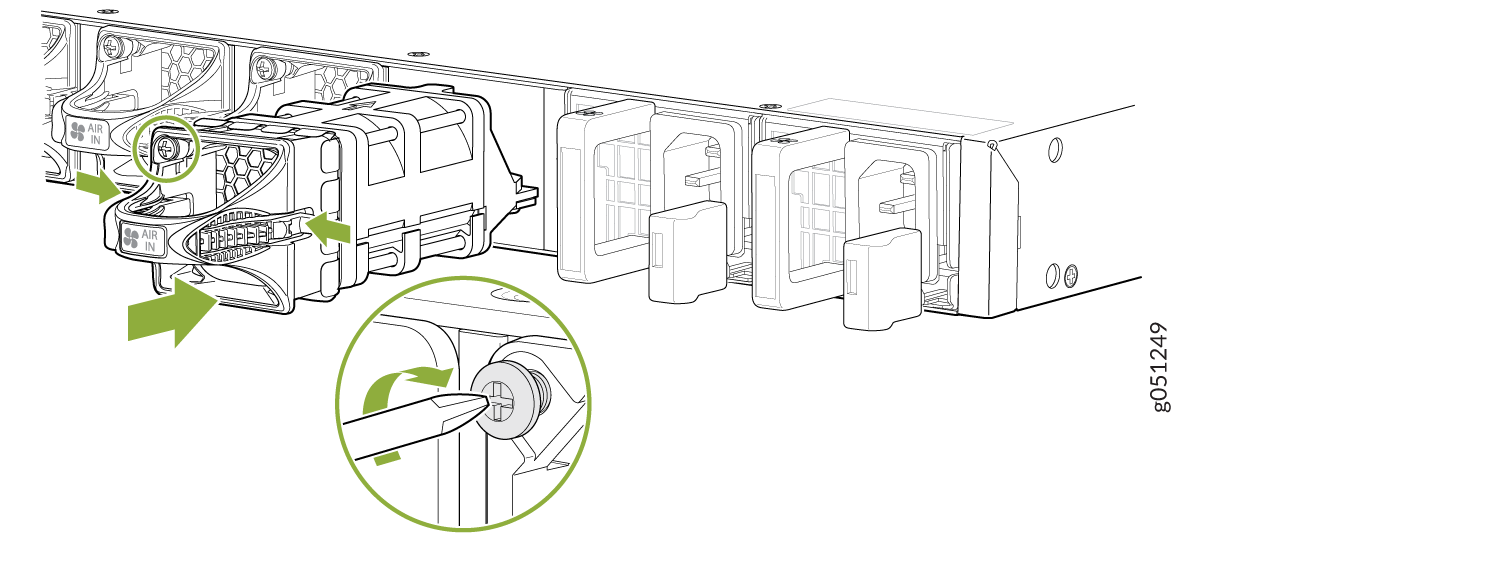 Install a Fan Module in a QFX5120-48T or QFX5120-48Y Switch