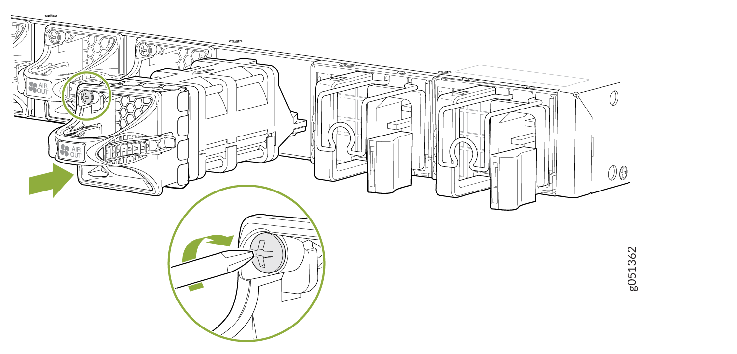 Install a Fan Module in a QFX5120-48YM Switch