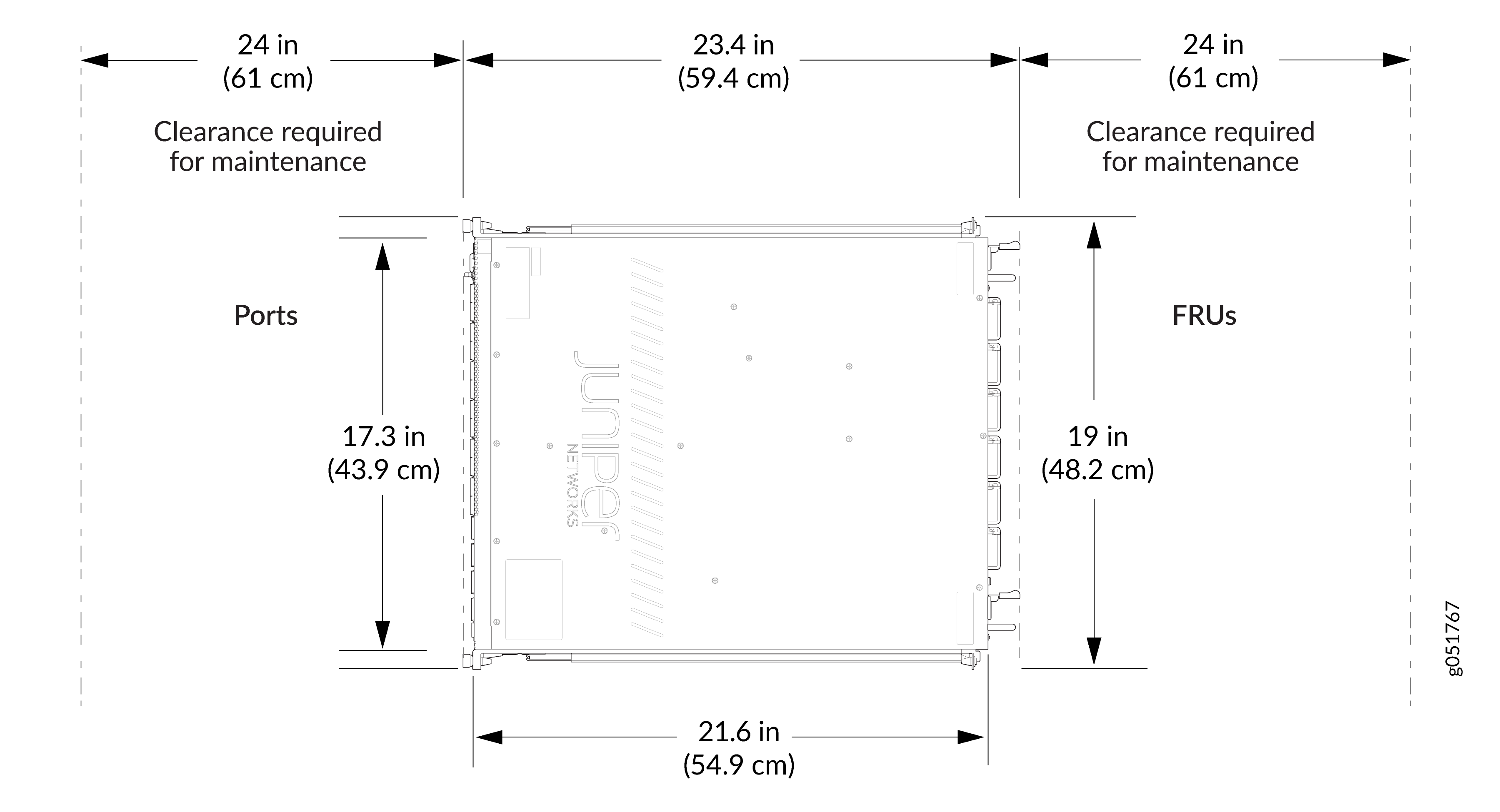 Clearance Requirements for QFX5140