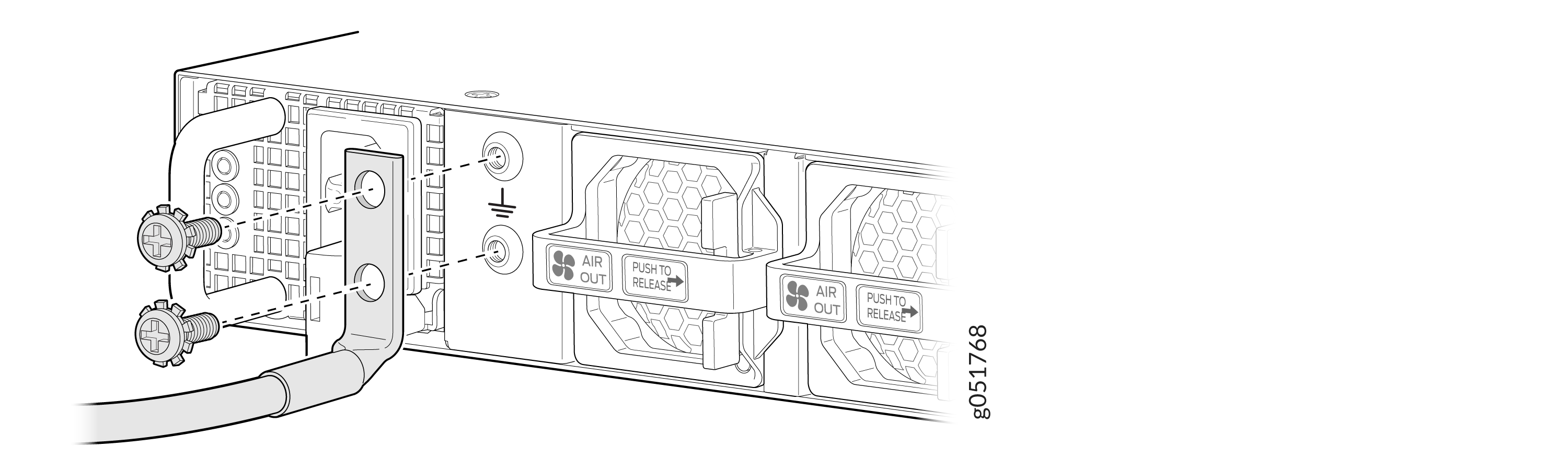 Connecting a Grounding Cable to a QFX5140