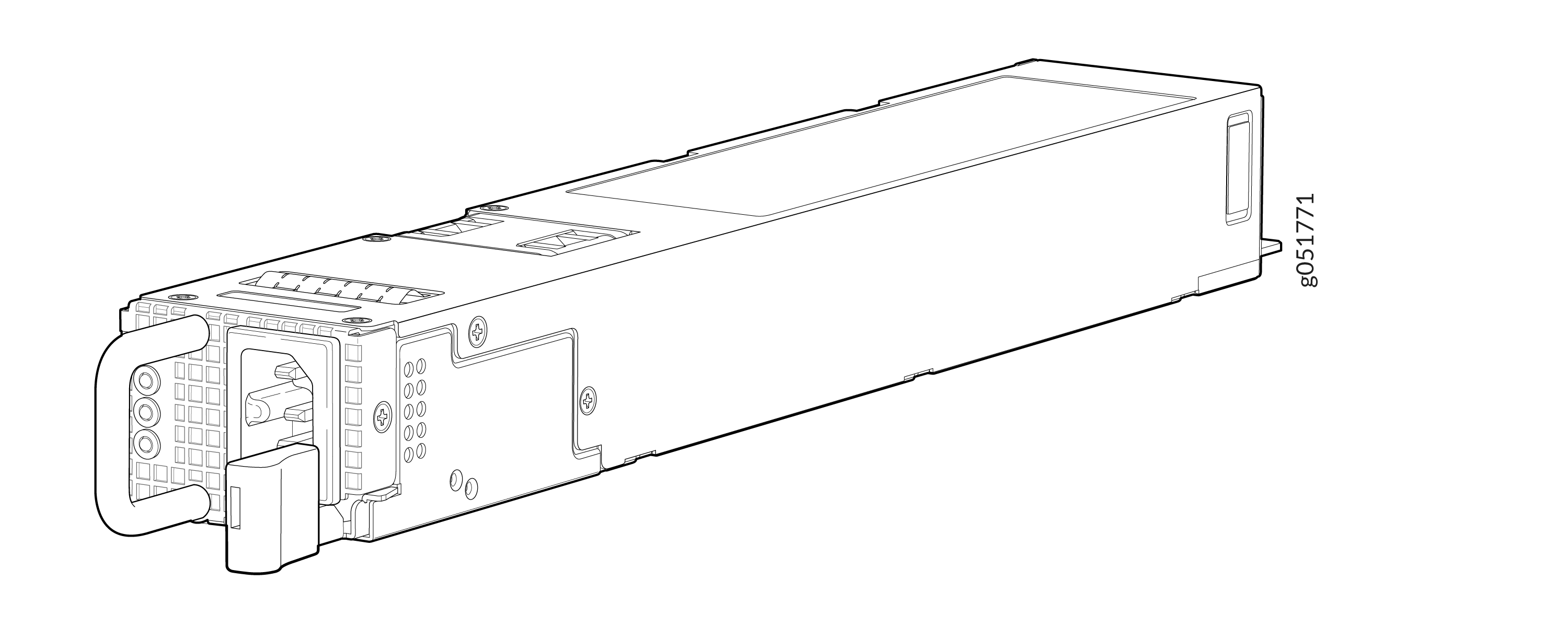 JPSU-1600W-1UACAFO PSU (Isometric View)