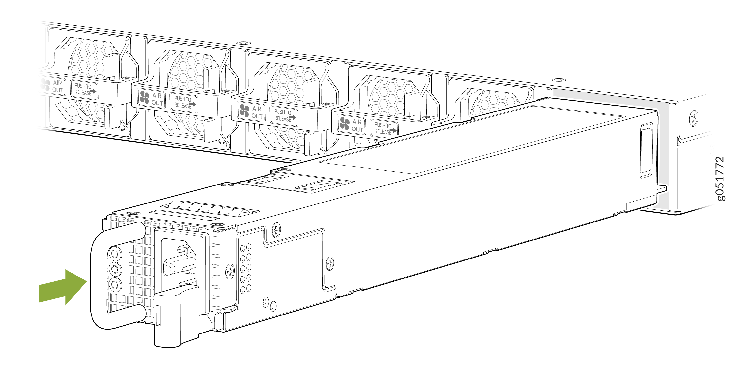 Install the AC PSU