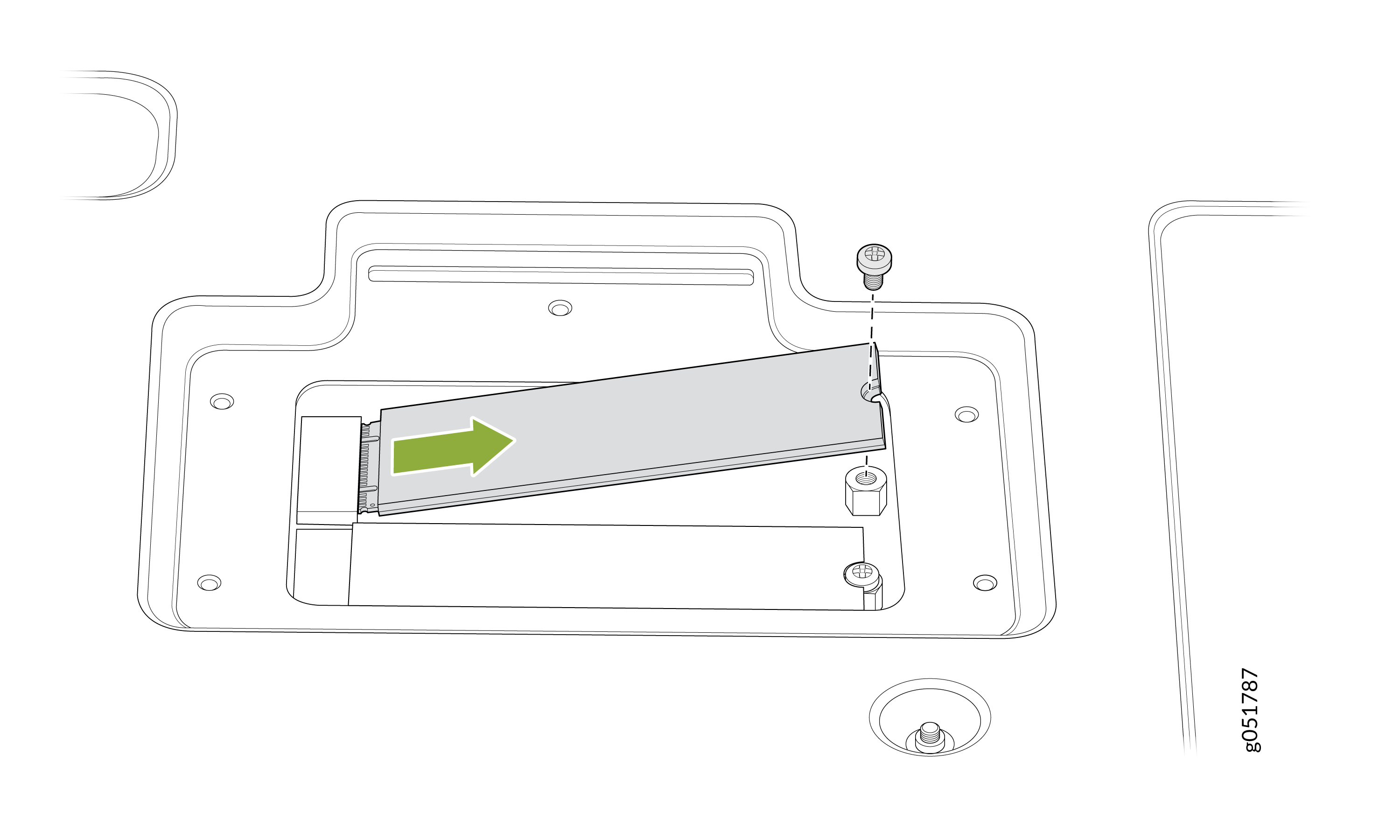 Remove the Screw and Lift the Top SSD Out of QFX5140