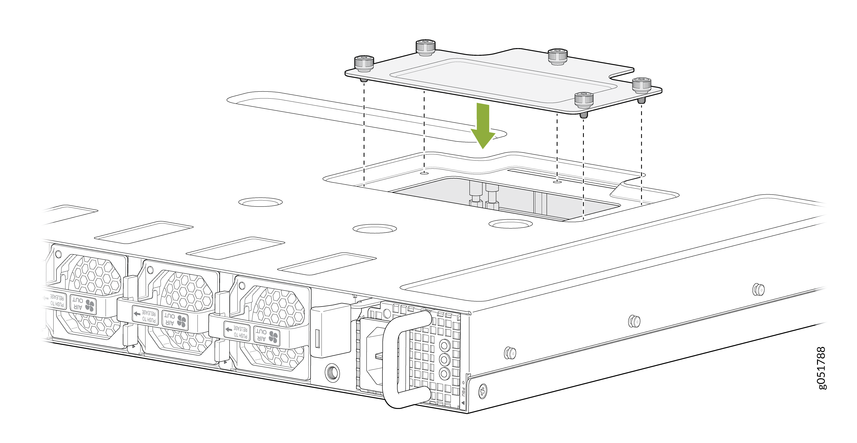 Remove Screws from SSD Door on QFX5140