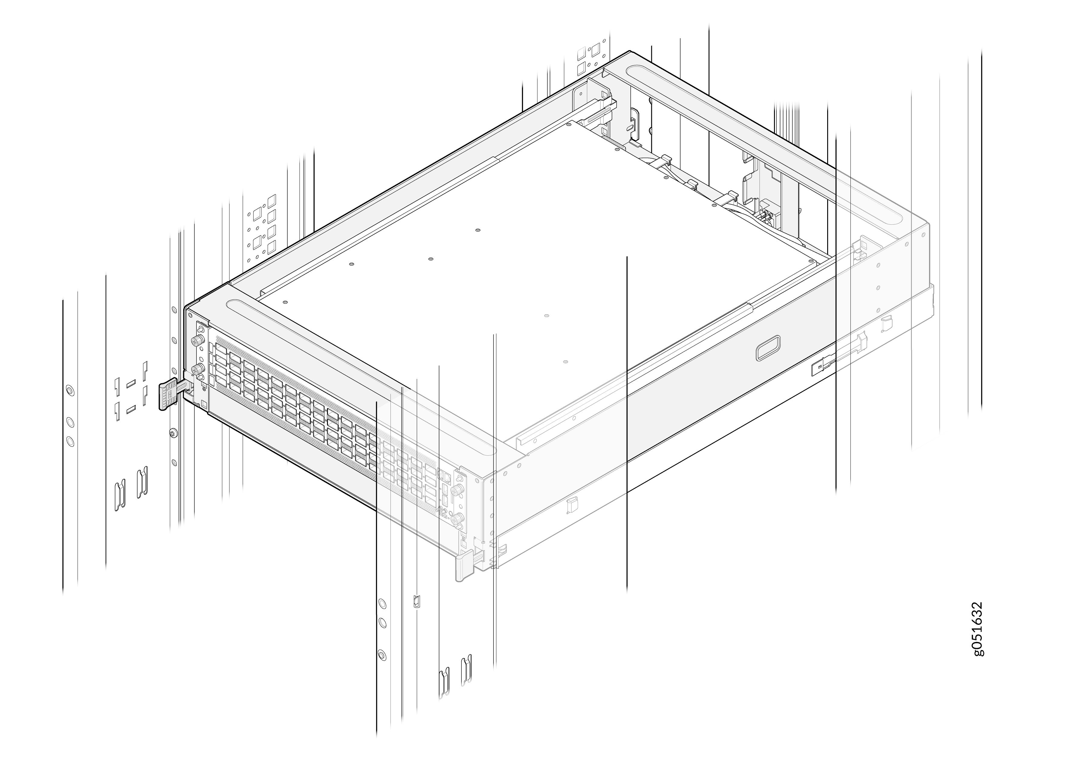 Fully Inserted Switch-Tray Assembly