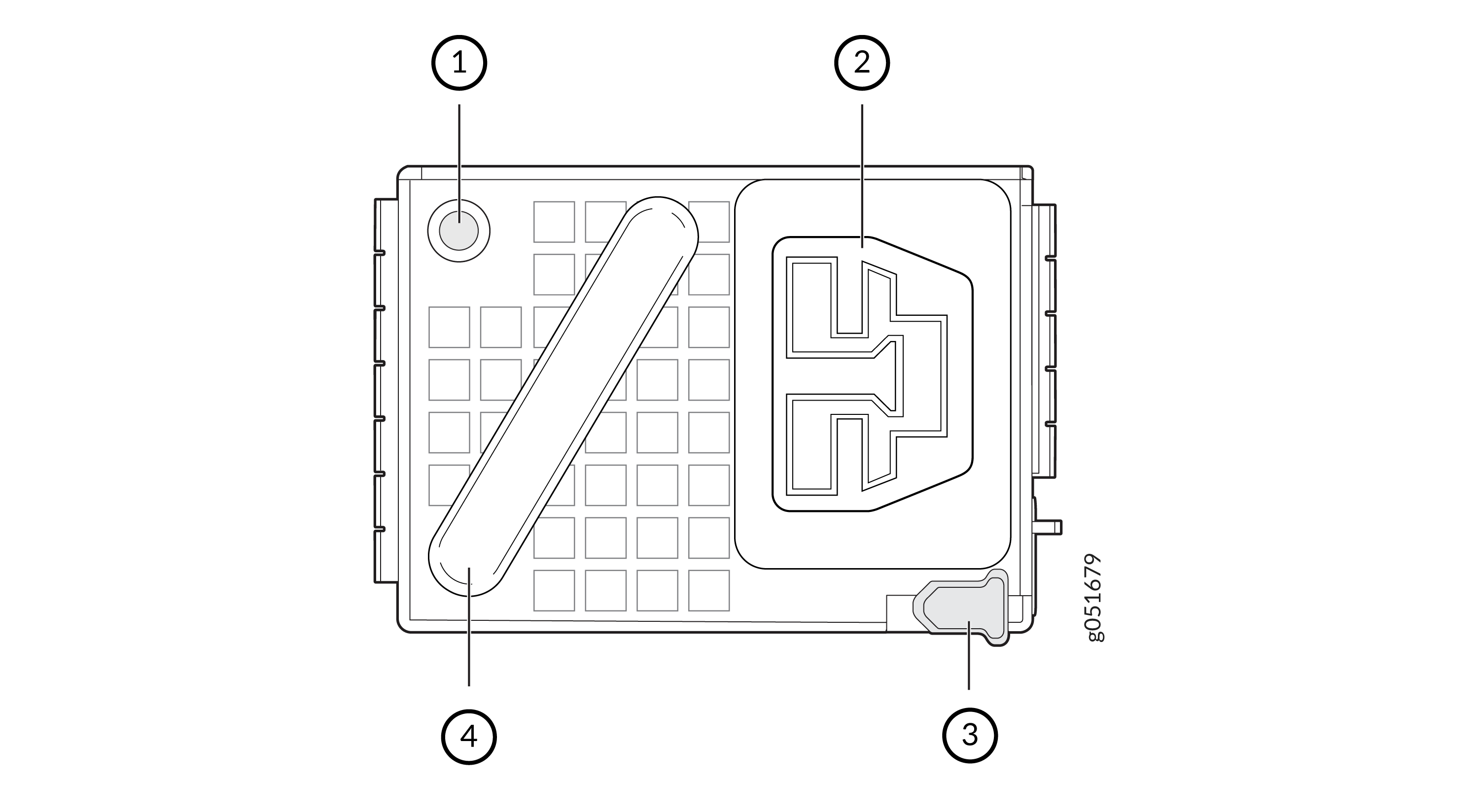 Front View of QFX5241-32OD AC Power Supply Unit