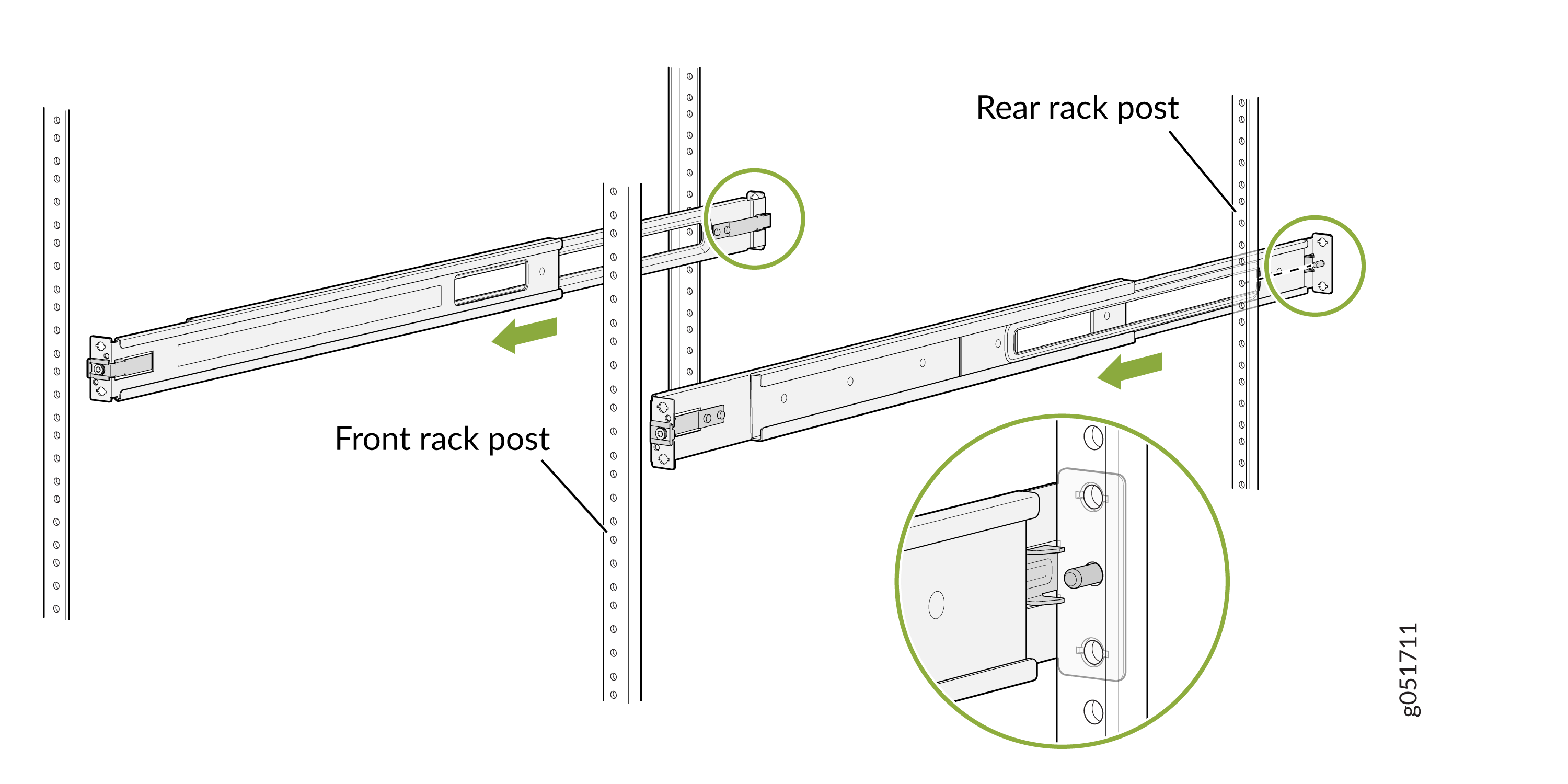 Install the Rear-Mounting Rails