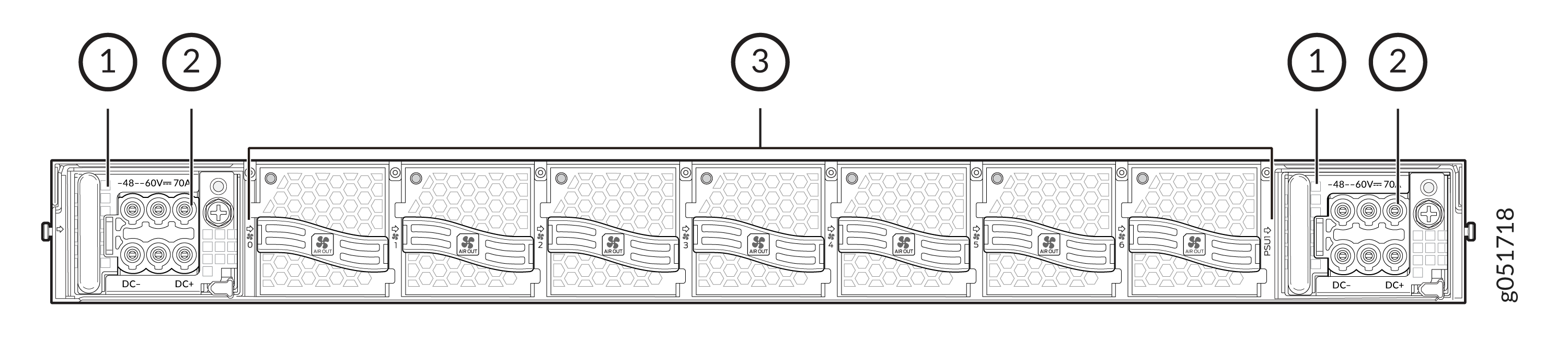 QFX5241-32OD DC FRU Panel