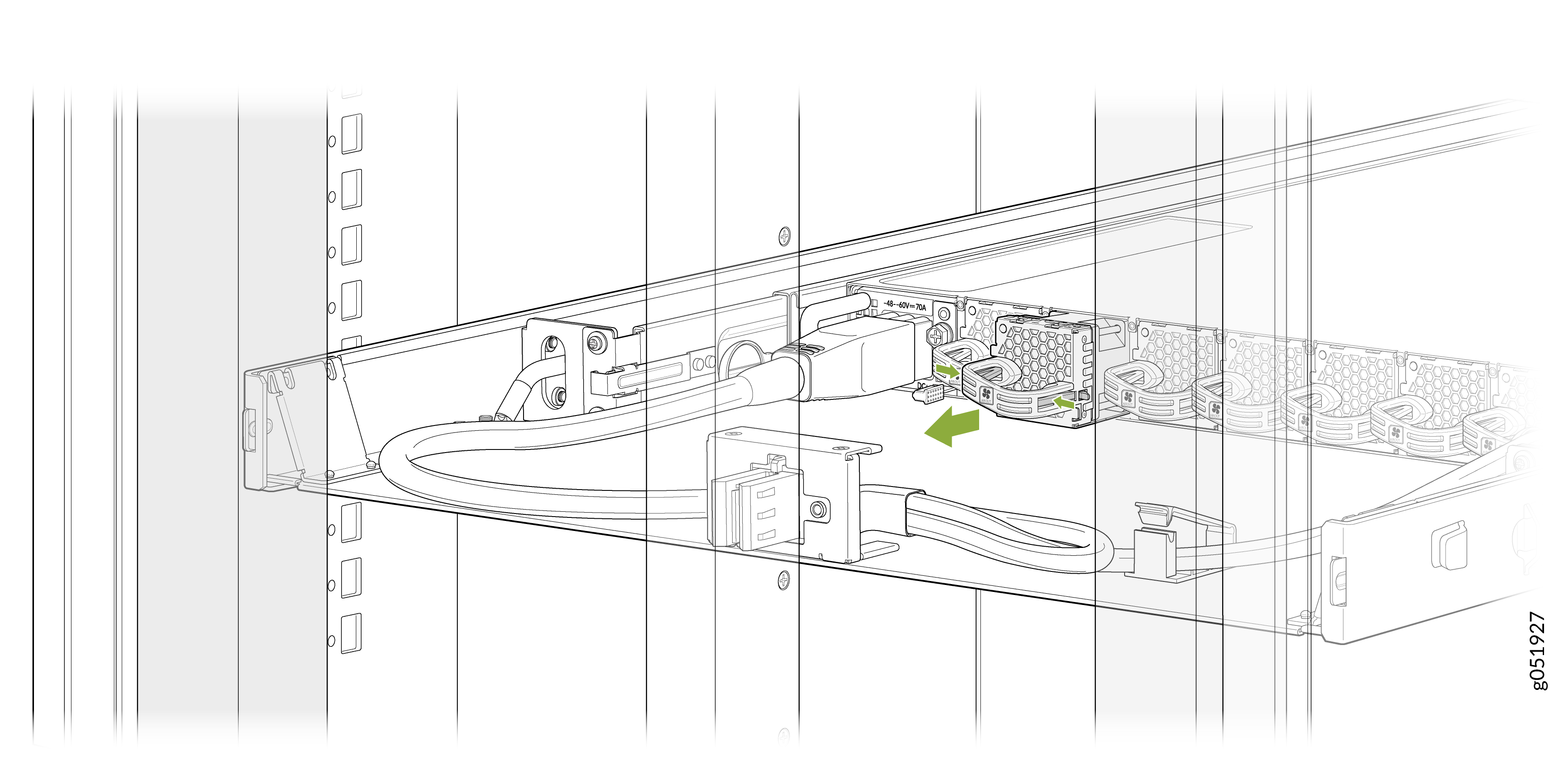 Remove the Fan Module from QFX5241-32OD-DO-T1 Switch While Operational