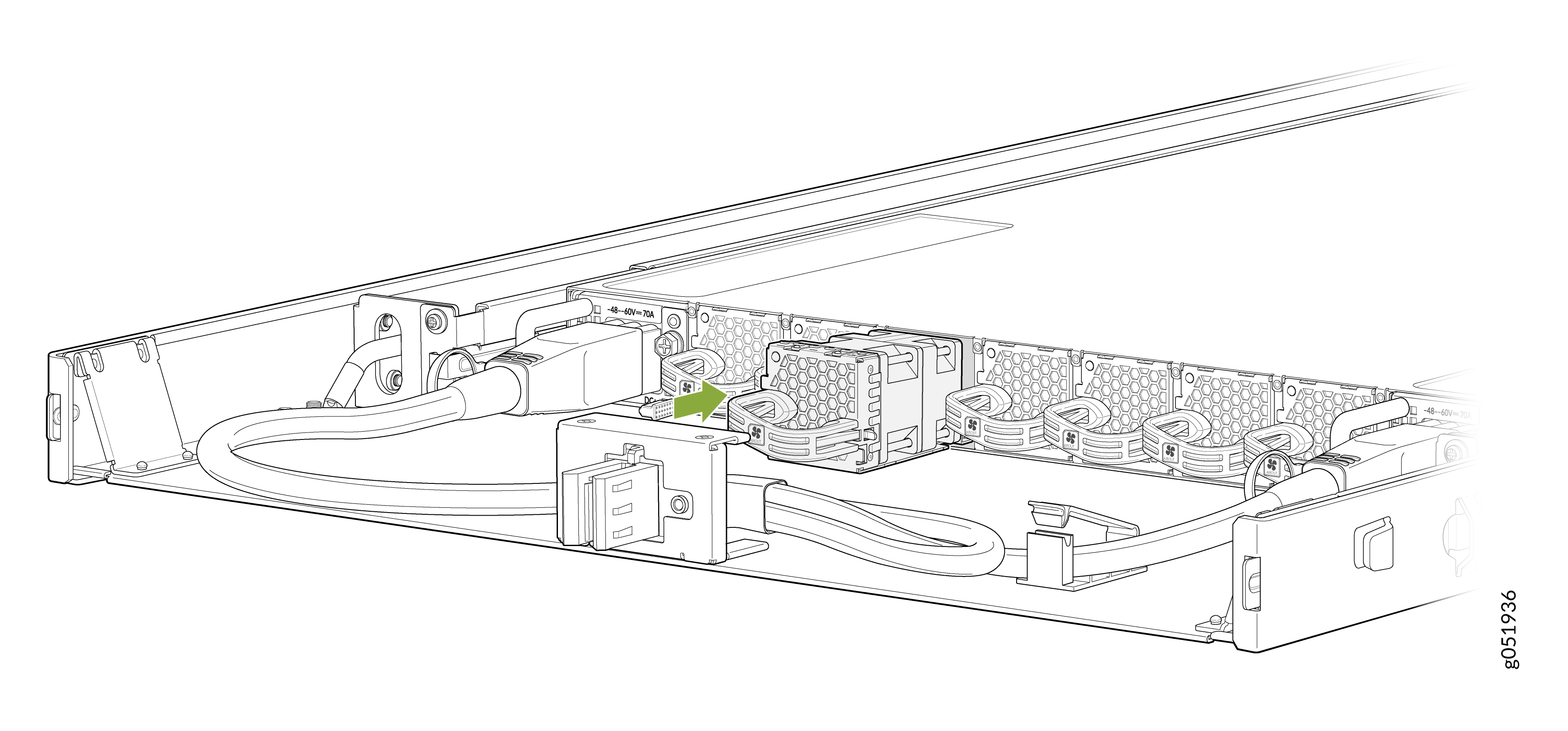 Install a Fan Module in the QFX5241-32OD-DO-T1 Switch While Off-Rack