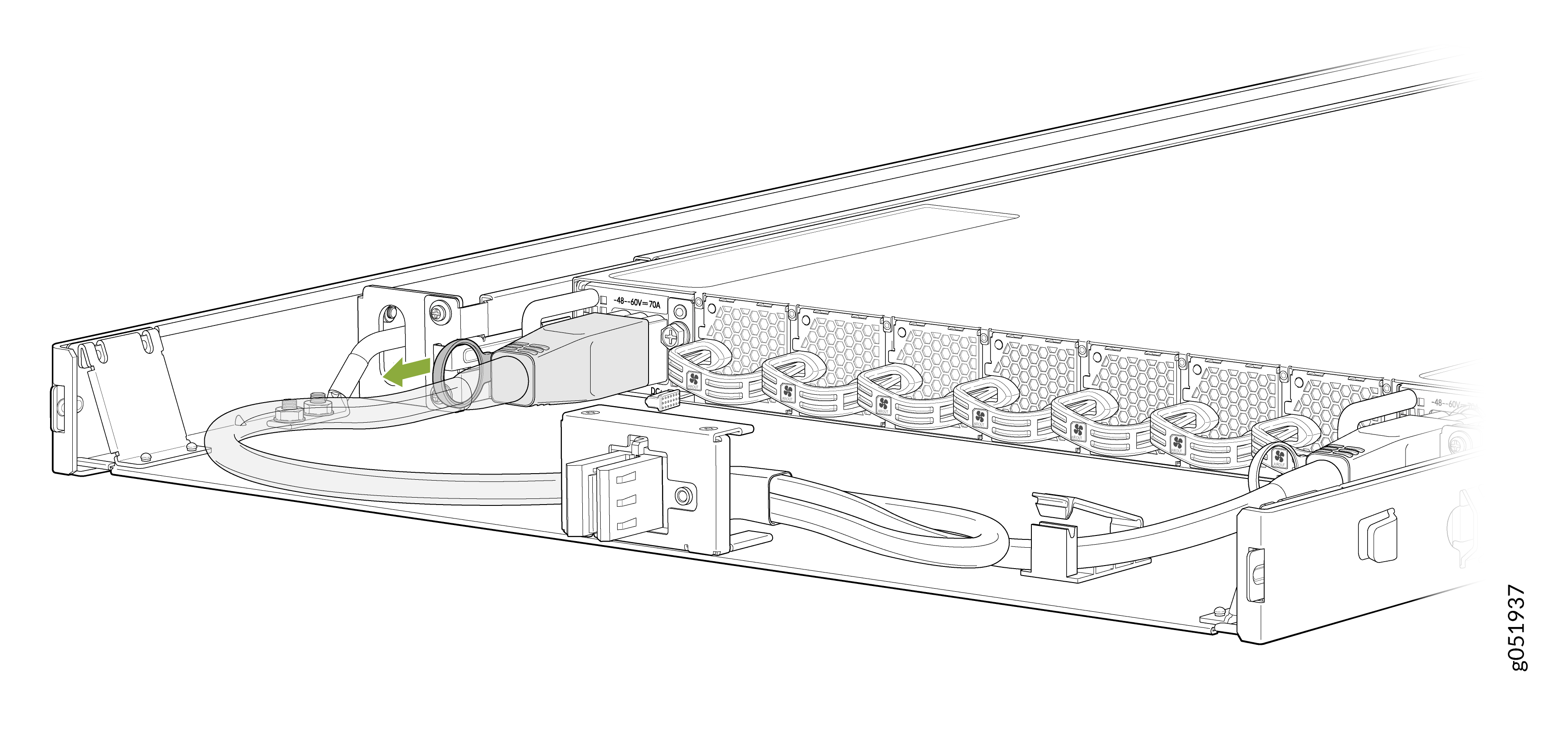 Remove the DC PSU Power Cord