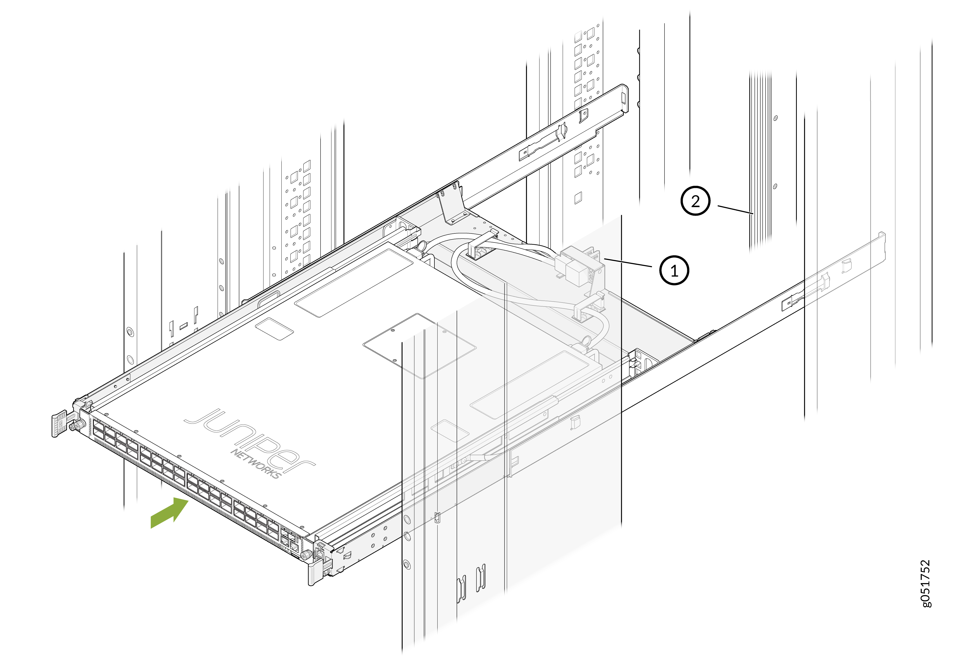 Slide the Switch-Tray Assembly into the Rack