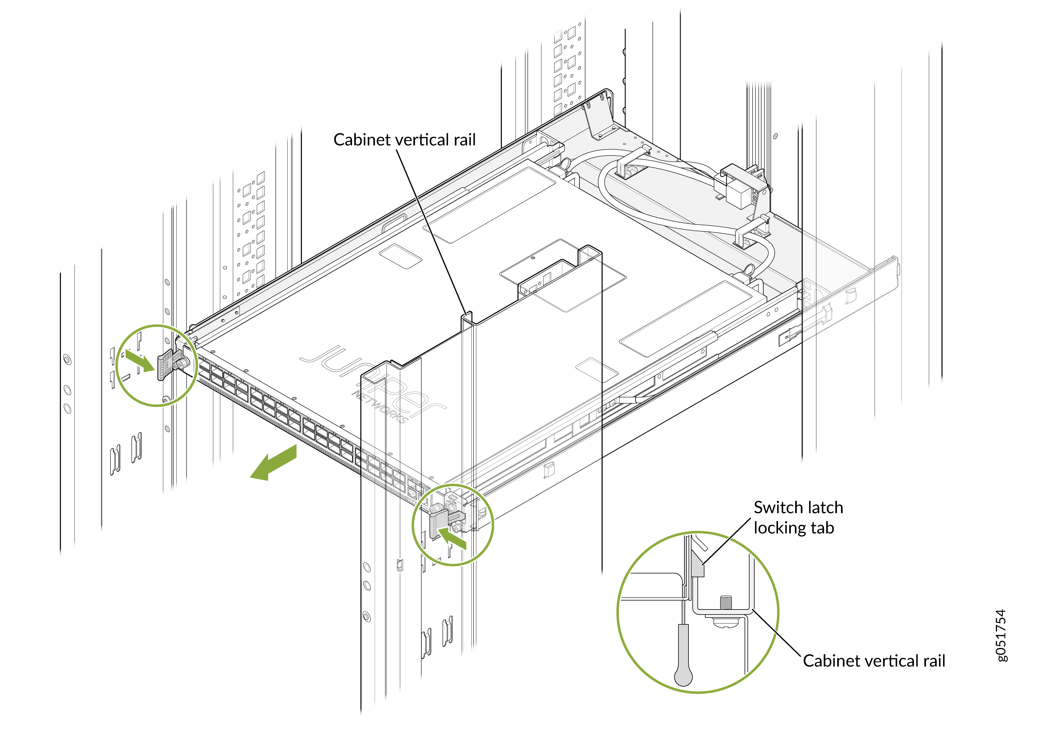Locate the Latch Locking Tabs