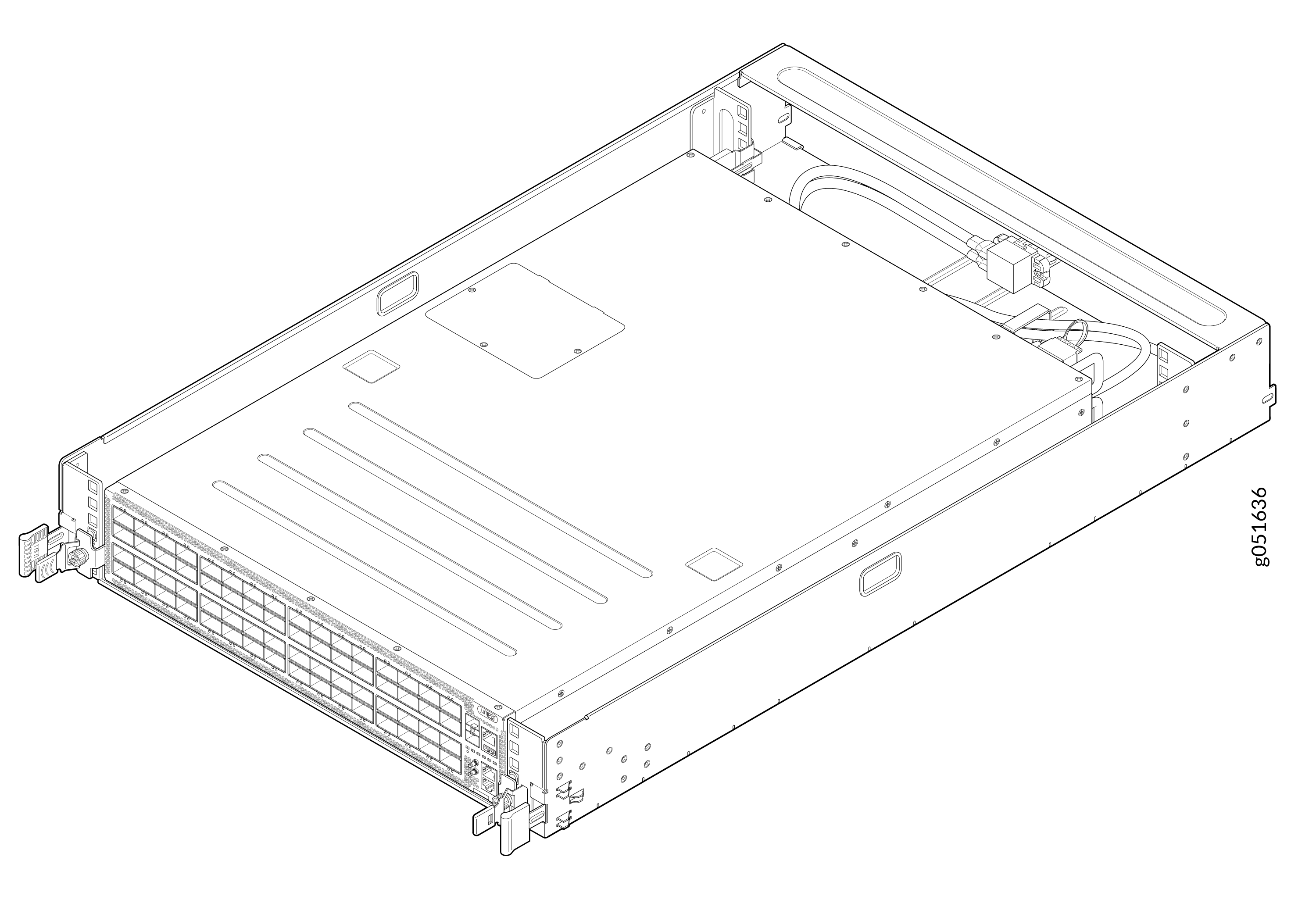 View of the QFX5241-64OD ORv3 Switch-Tray Assembly
