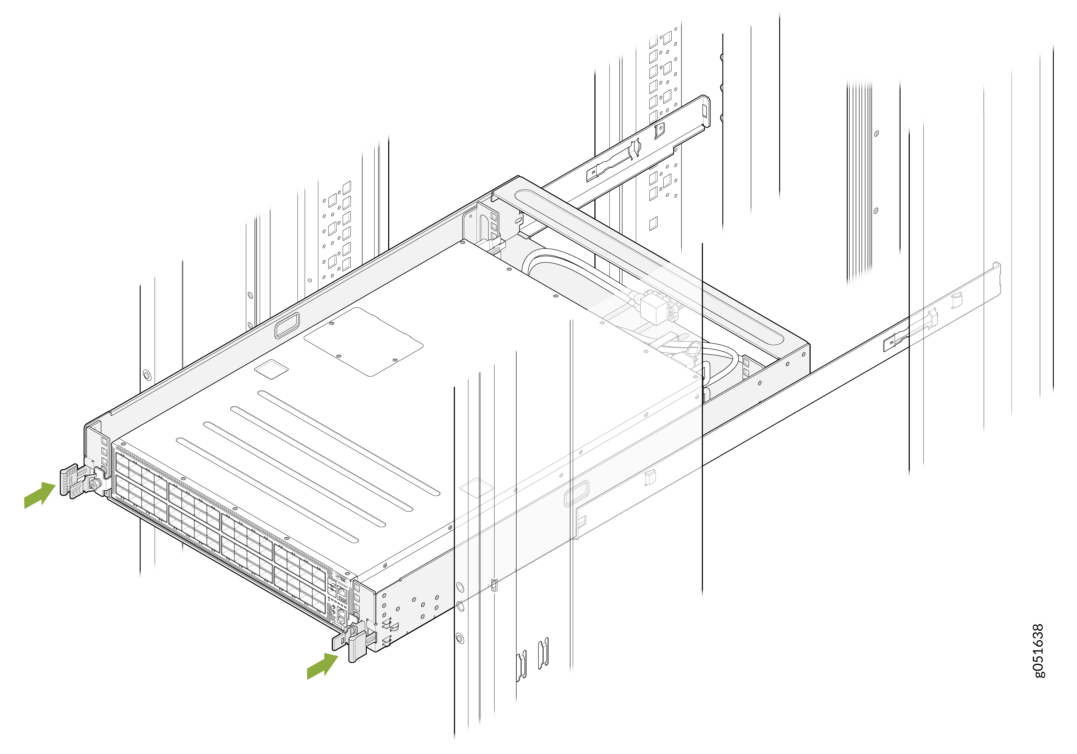 Slide the Switch-Tray Assembly into the Rack