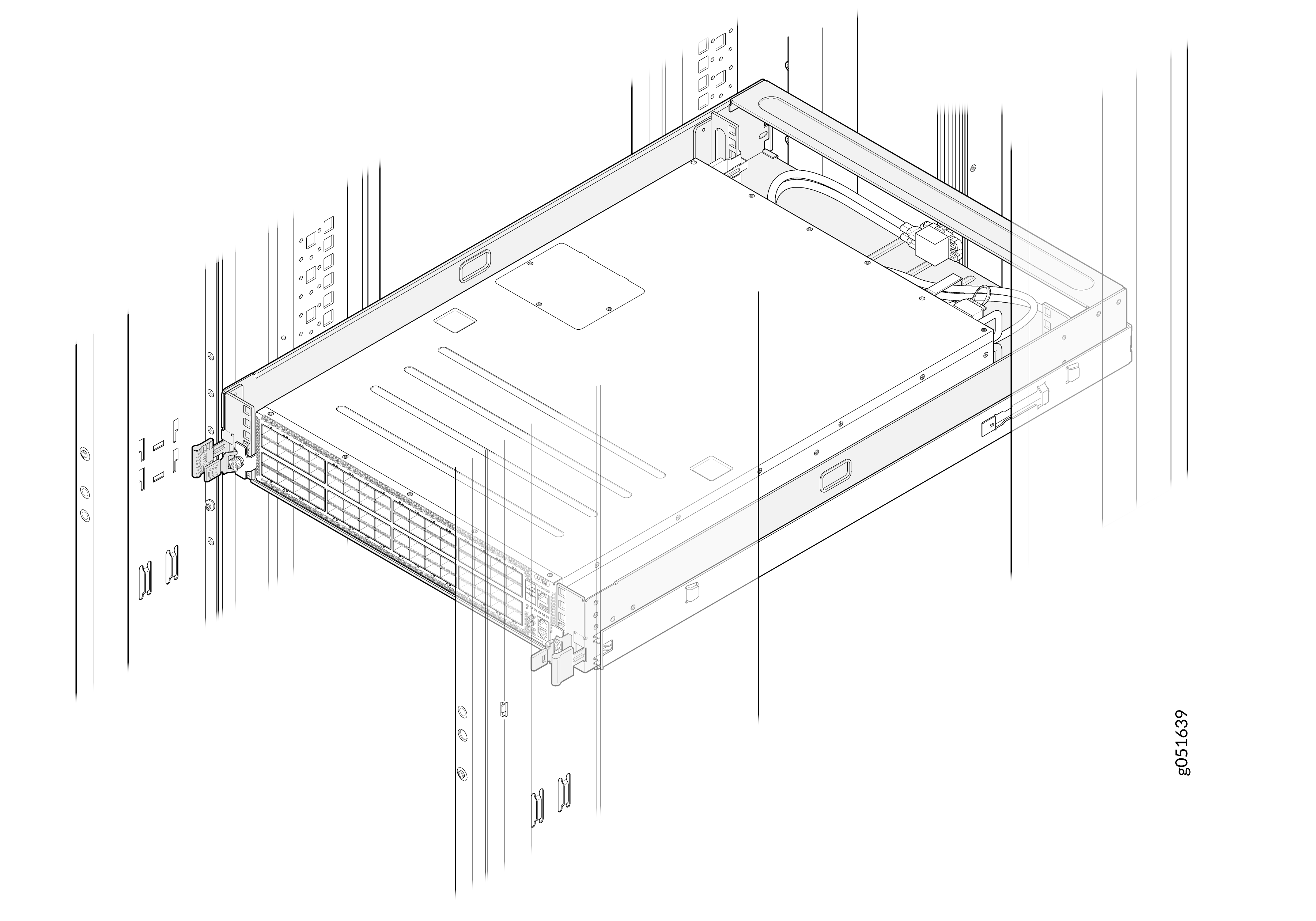 Fully Inserted Switch-Tray Assembly