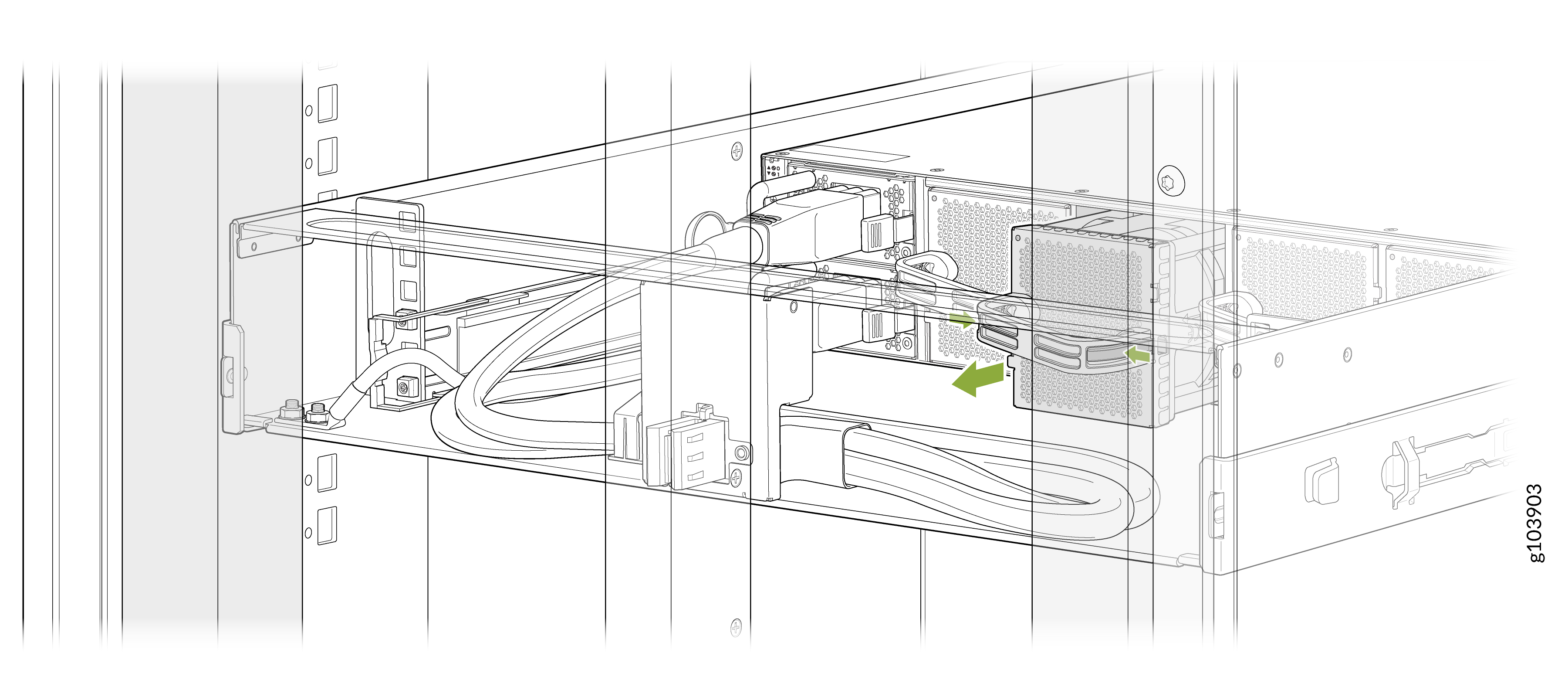 Remove the Fan Module from QFX5241-64OD-DO-T2 and QFX5241-64QD-DO-T2 Switches While Operational