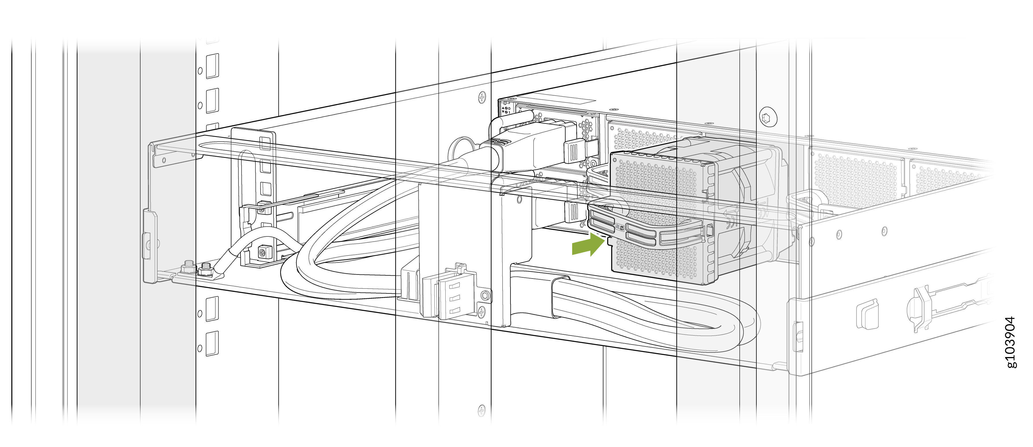 Install a Fan Module in the QFX5241-64OD-DO-T2 and QFX5241-64QD-DO-T2 Switches While Operational