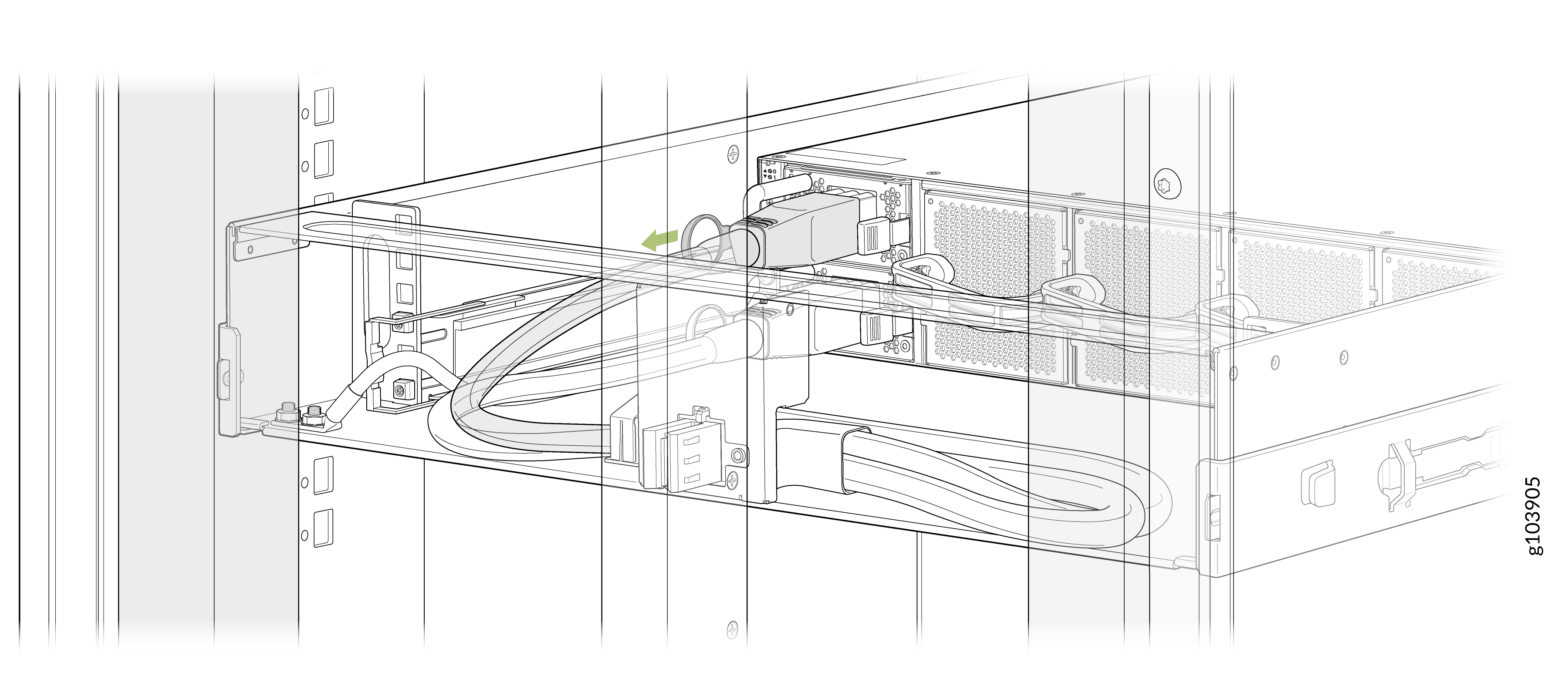 Remove the DC PSU Power Cord