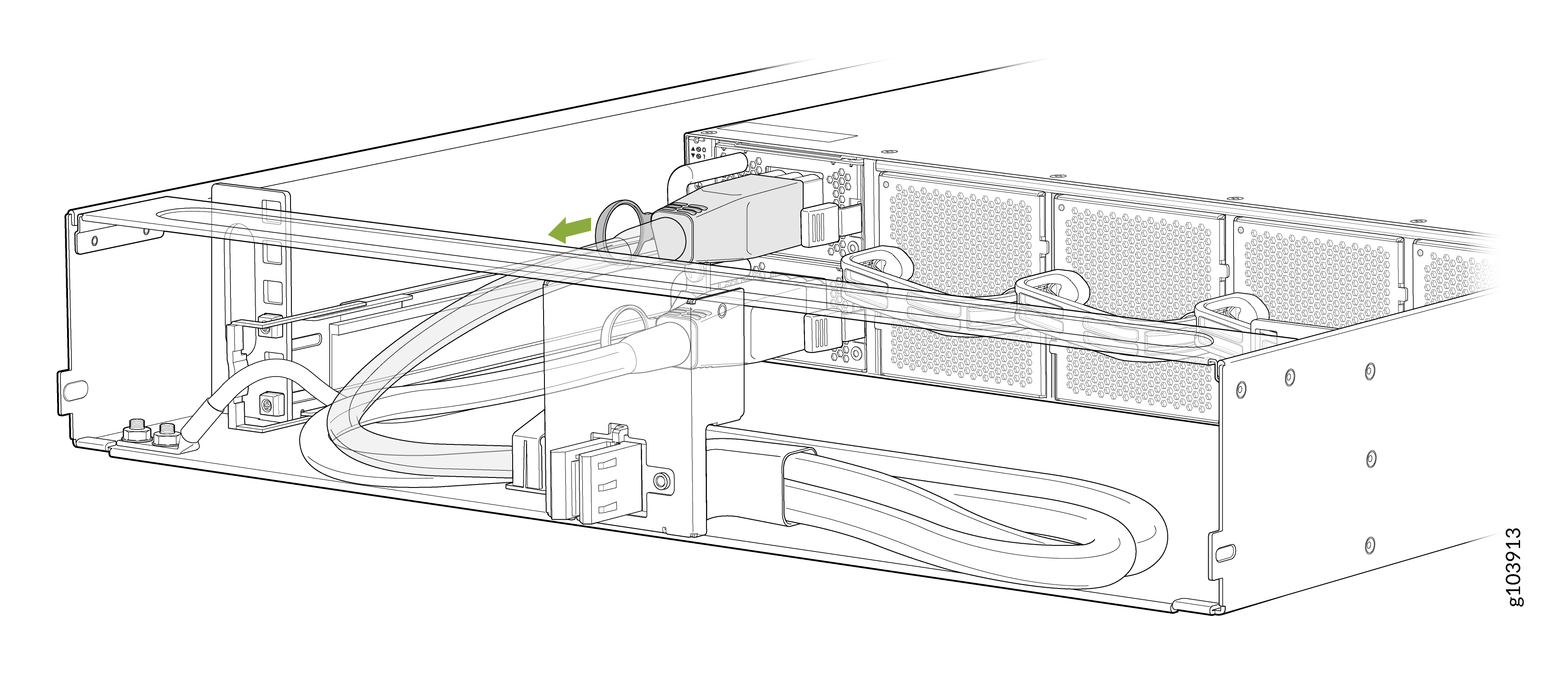Remove the DC PSU Power Cord