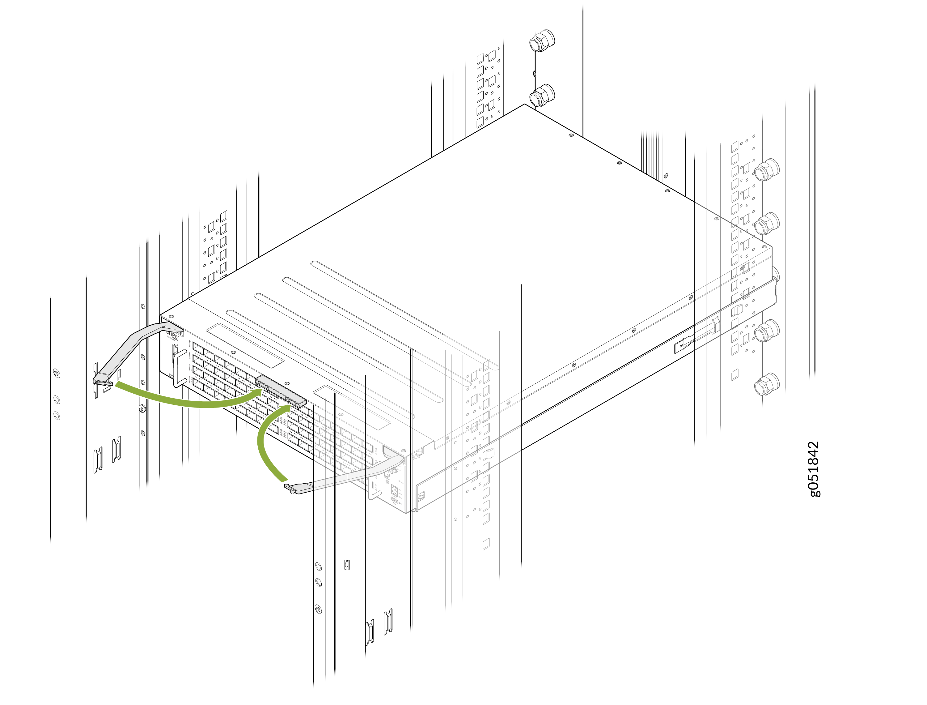Close the Ejector Levers on the Fully Inserted Switch