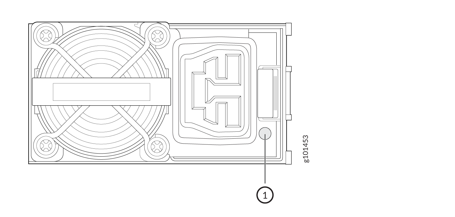 QFX5700 AC/HVDC Power Supply LEDs