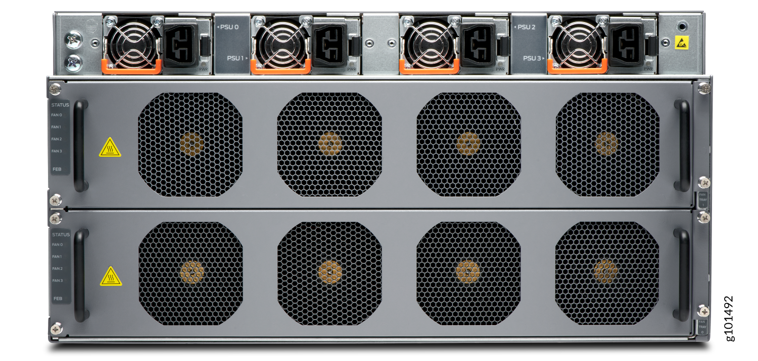 Rear View of QFX5700 Switch