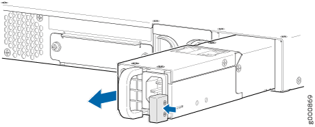 Removing an AC Power Supply from the SRX1500 Firewall