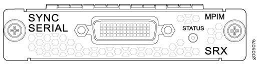 1-Port Serial Mini-PIM (SRX-MP-1SERIAL-R) Front Panel