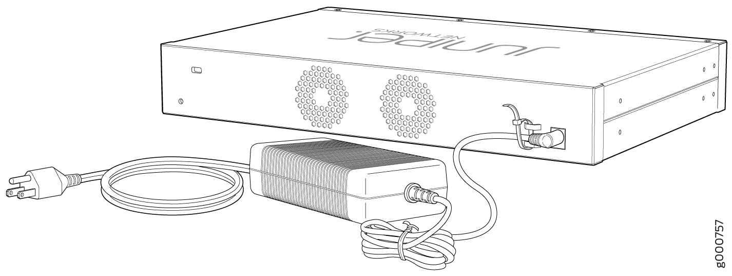 Connecting the SRX320 Firewall to the Power Supply