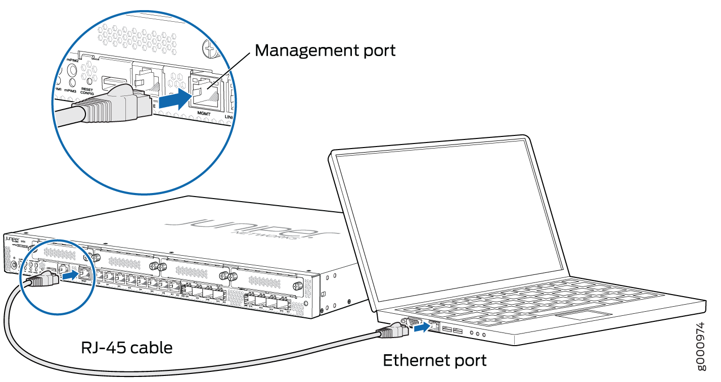 Connecting the SRX340 to a Management Device