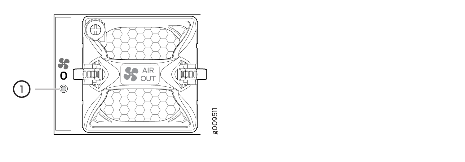 Location of Fan Module LED in an SRX4600 Firewall