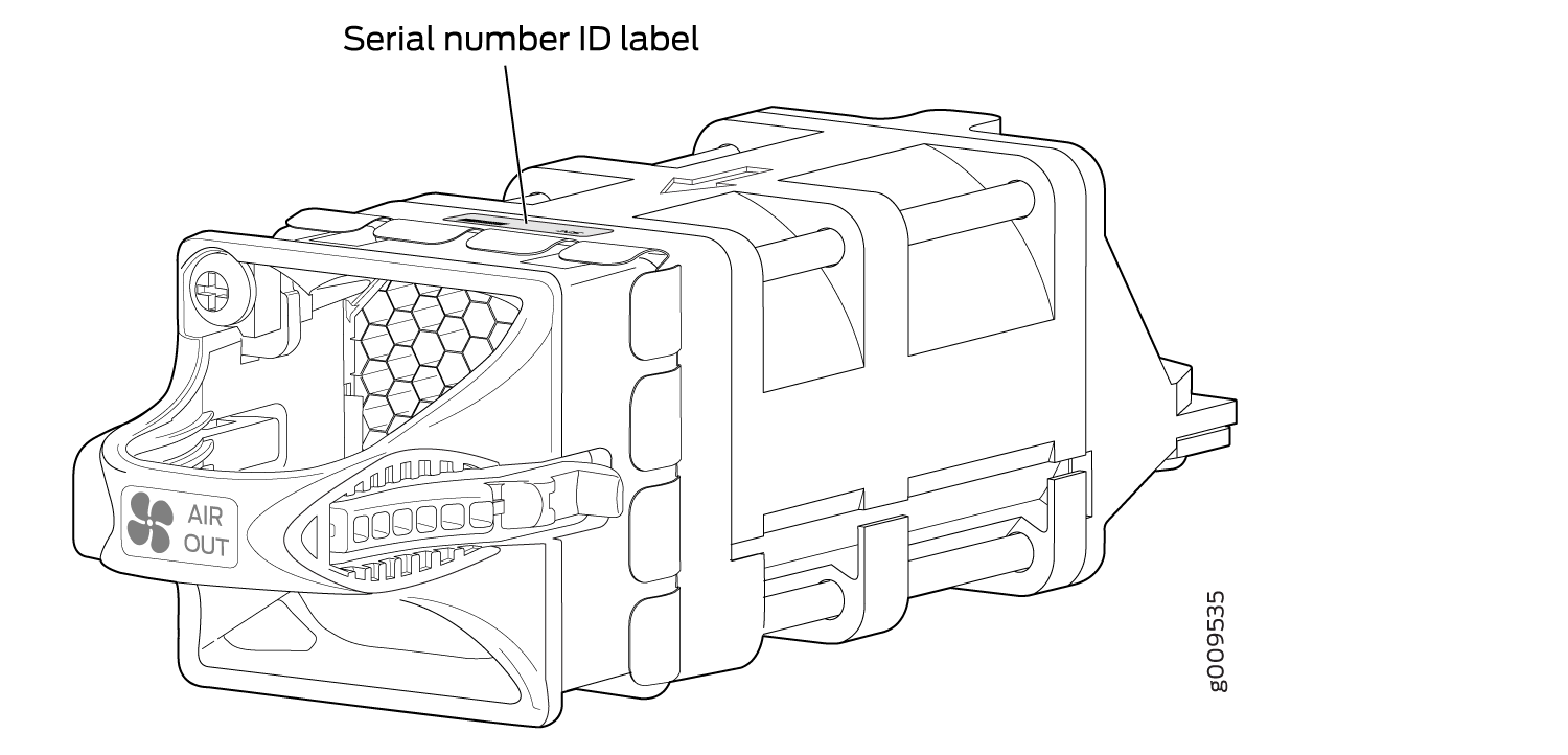 SRX4600 Firewall Fan Module Serial Number Location