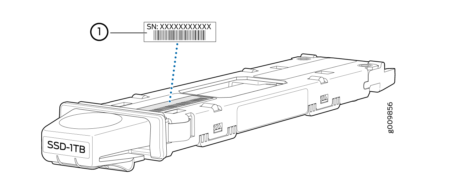 SRX4600 Firewall SSD Serial Number Location