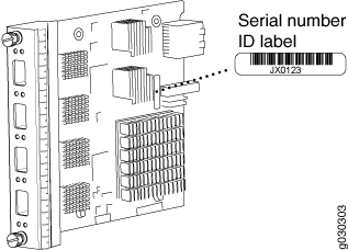 Port Module SRX-IOC-4XGE-XFP Serial Number Label