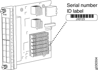 Port Module SRX-IOC-16GE-SFP Serial Number Label