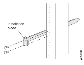 Installing an Installation Blade in a Rack
