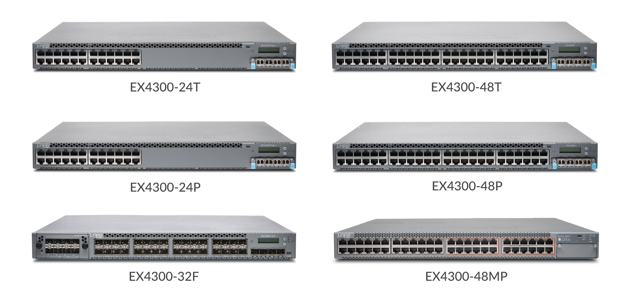JUNIPER - EX4300-32F - Juniper EX4300 32-port,1000BaseX SFP, 4x10GBaseX  SFP+,2x40GBaseX QSFP+,350W AC PS(opt.sep) PPC new and refurbished buy  online low prices