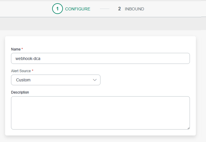 Configure page to create a new custom event.