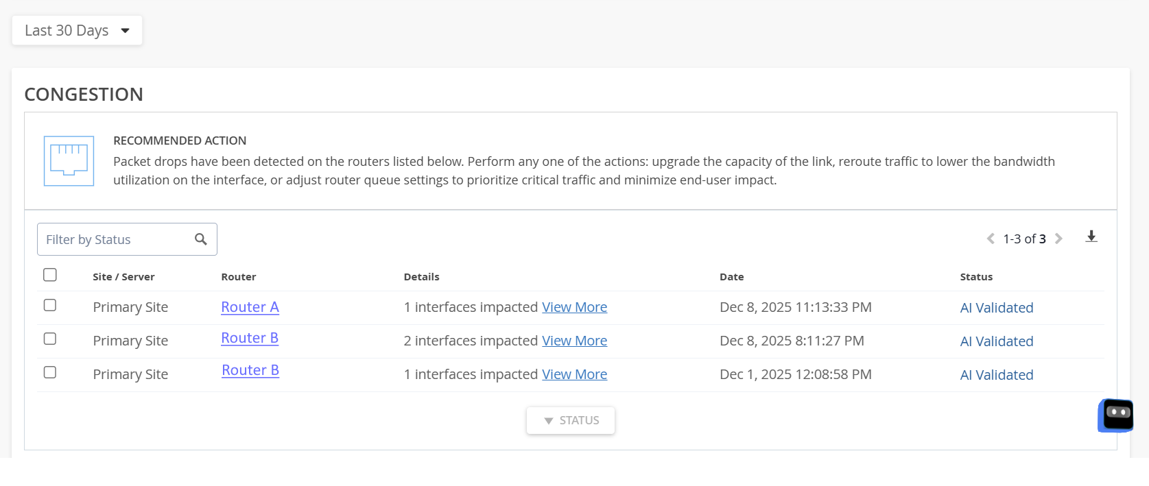 Marvis Actions: Congestion